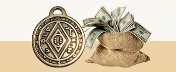 Amulette de monnaie pour l'argent et la chance